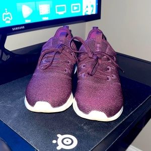 adidas Cloudfoam Pure shoes, EE8076 Burgandy / White, Women's size 8